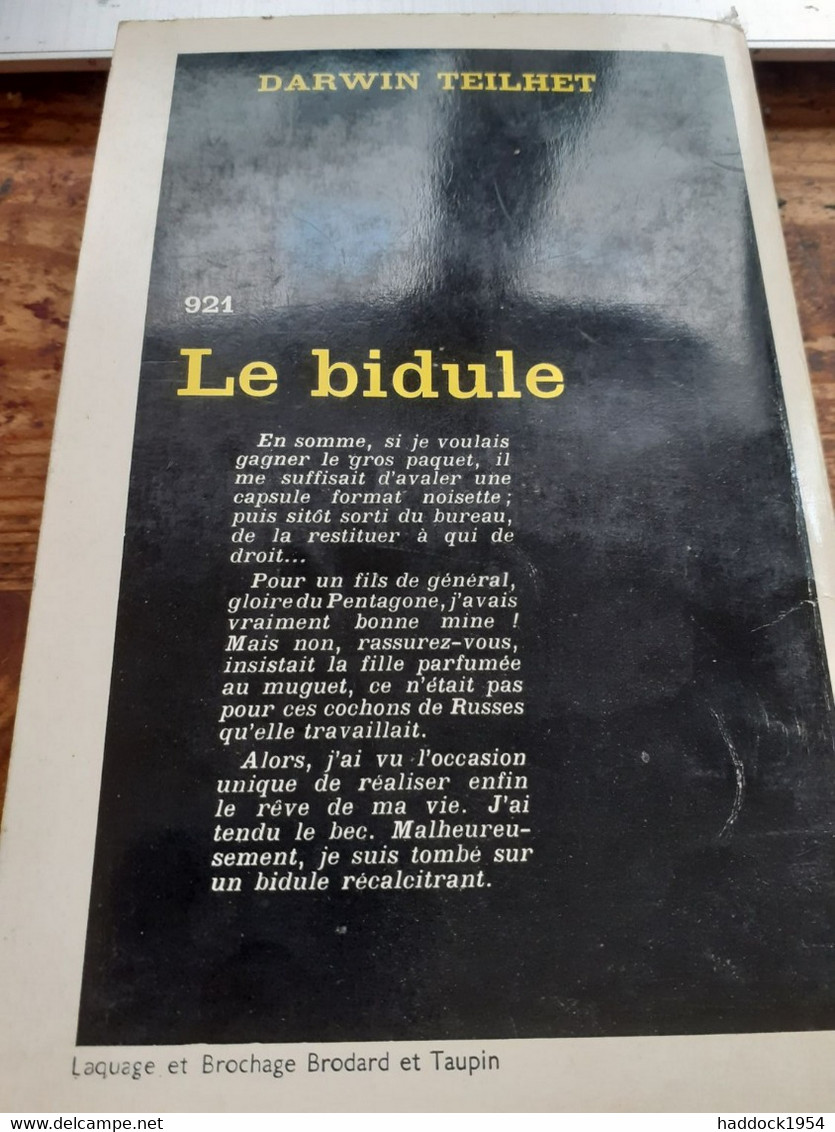 Le Bidule Darwin Teilhet Gallimard 1965 - Otros & Sin Clasificación
