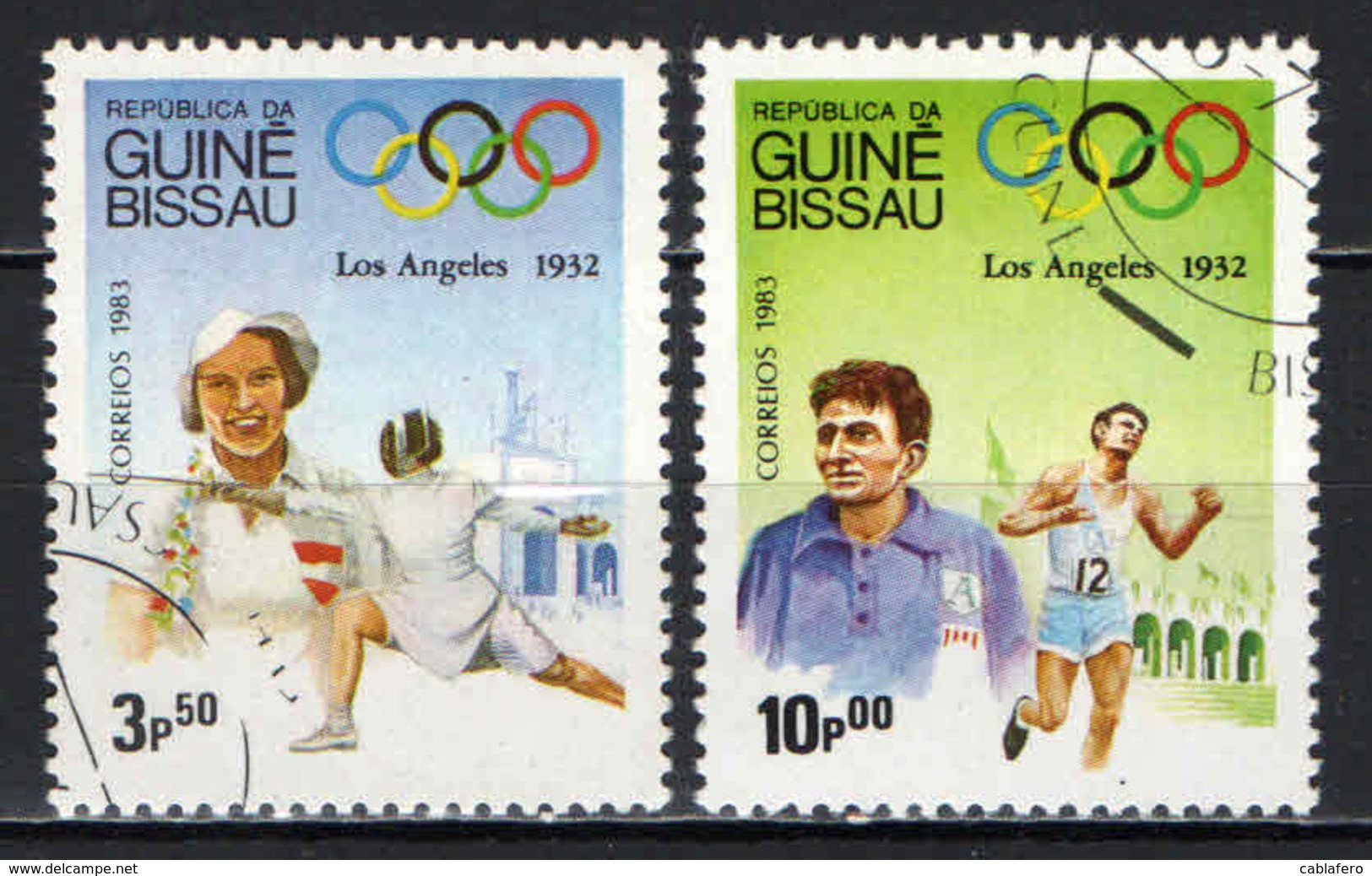 GUINEA BISSAU - 1983 - VERSO LE OLIMPIADI DI LOS ANGELES - USATI - Guinée-Bissau