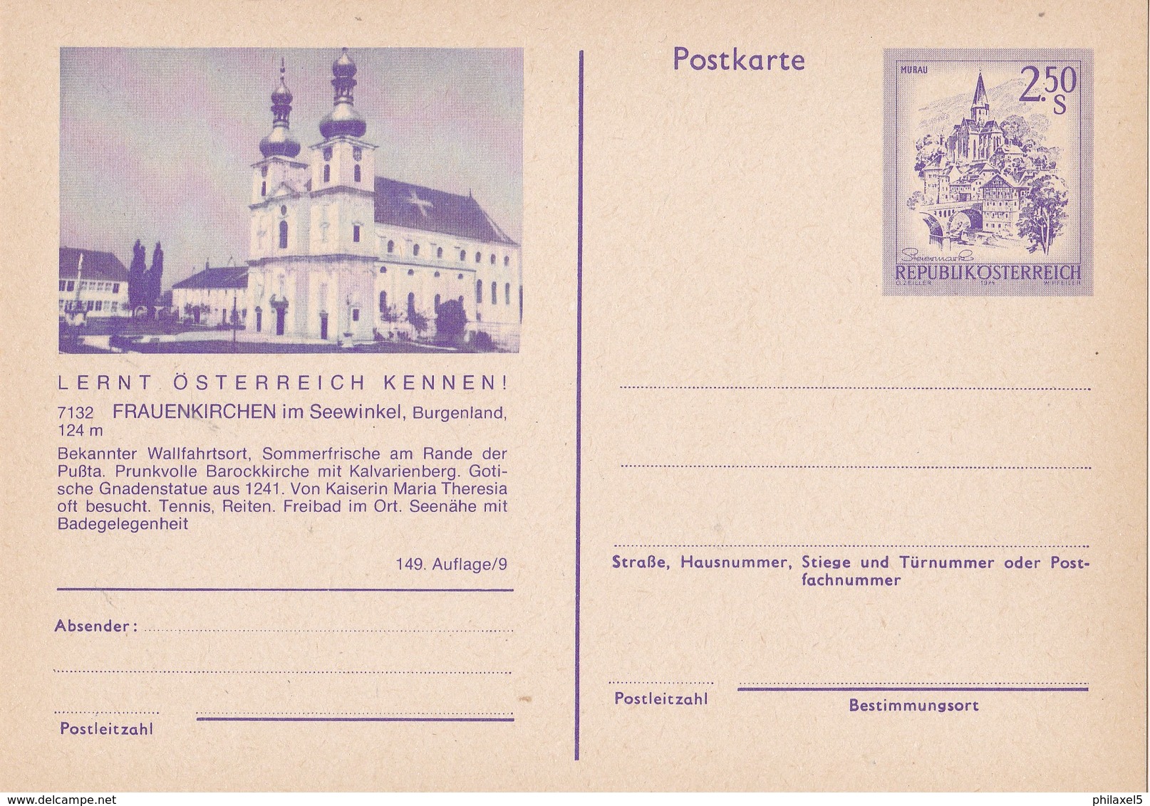 Oostenrijk - Postkarte - Lernt Österreich Kennen! - 7132  Frauenkirchen Im Seewinkel - Ongebruikt -M P451 149. Auflage/9 - Autres & Non Classés