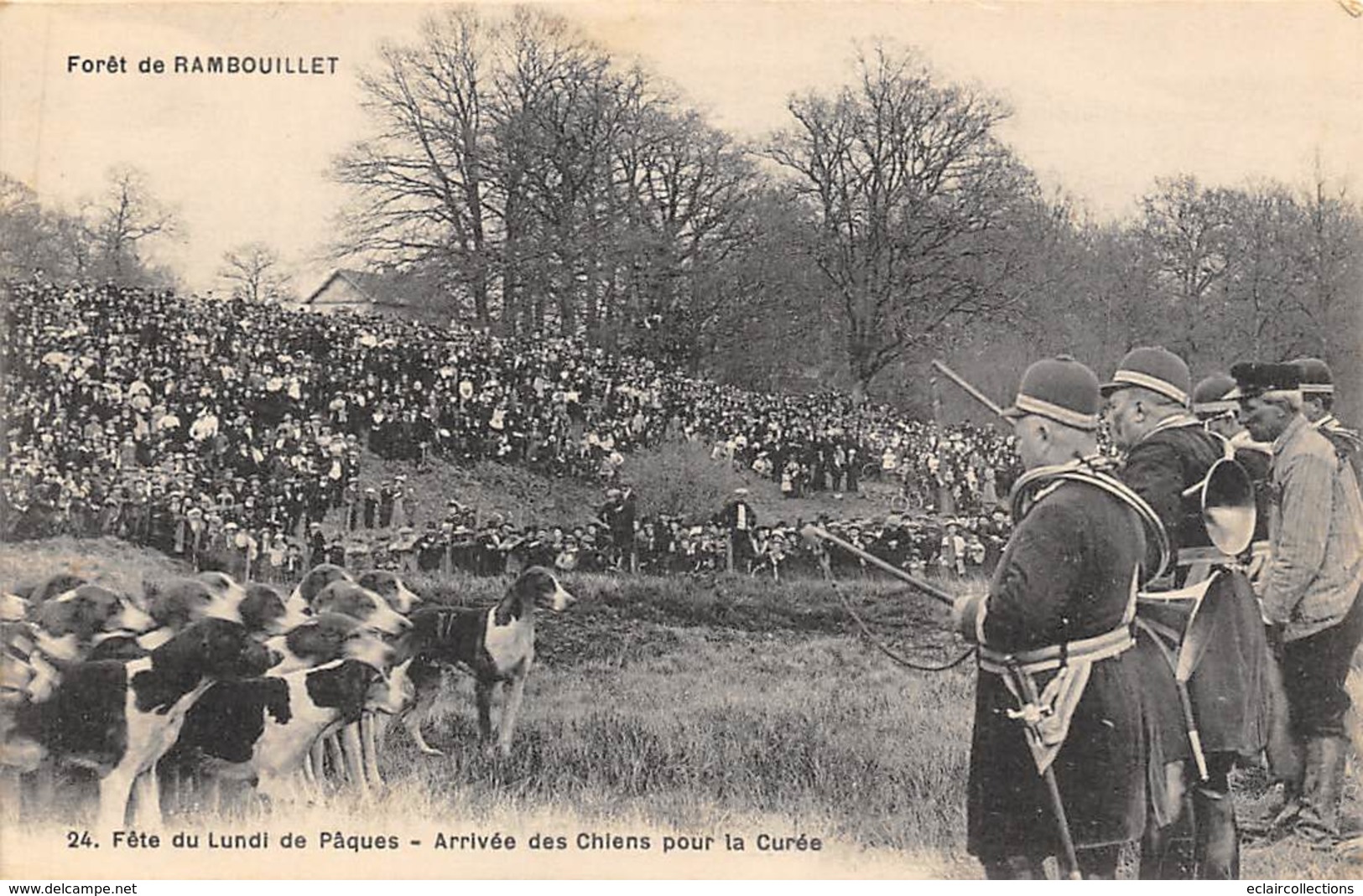 Rambouillet        78          Chasse A Courre  Le Lundi De Pâques. Arrivée Des Chiens Pour La Curée     (voir Scan) - Rambouillet