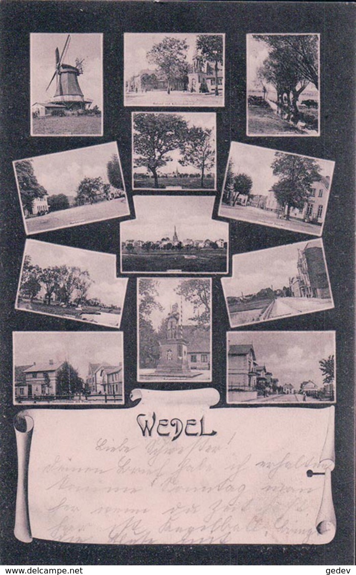 Allemagne, Holstein, Wedel Bahnhof, Minimultiphotos (19.4.1907) - Wedel