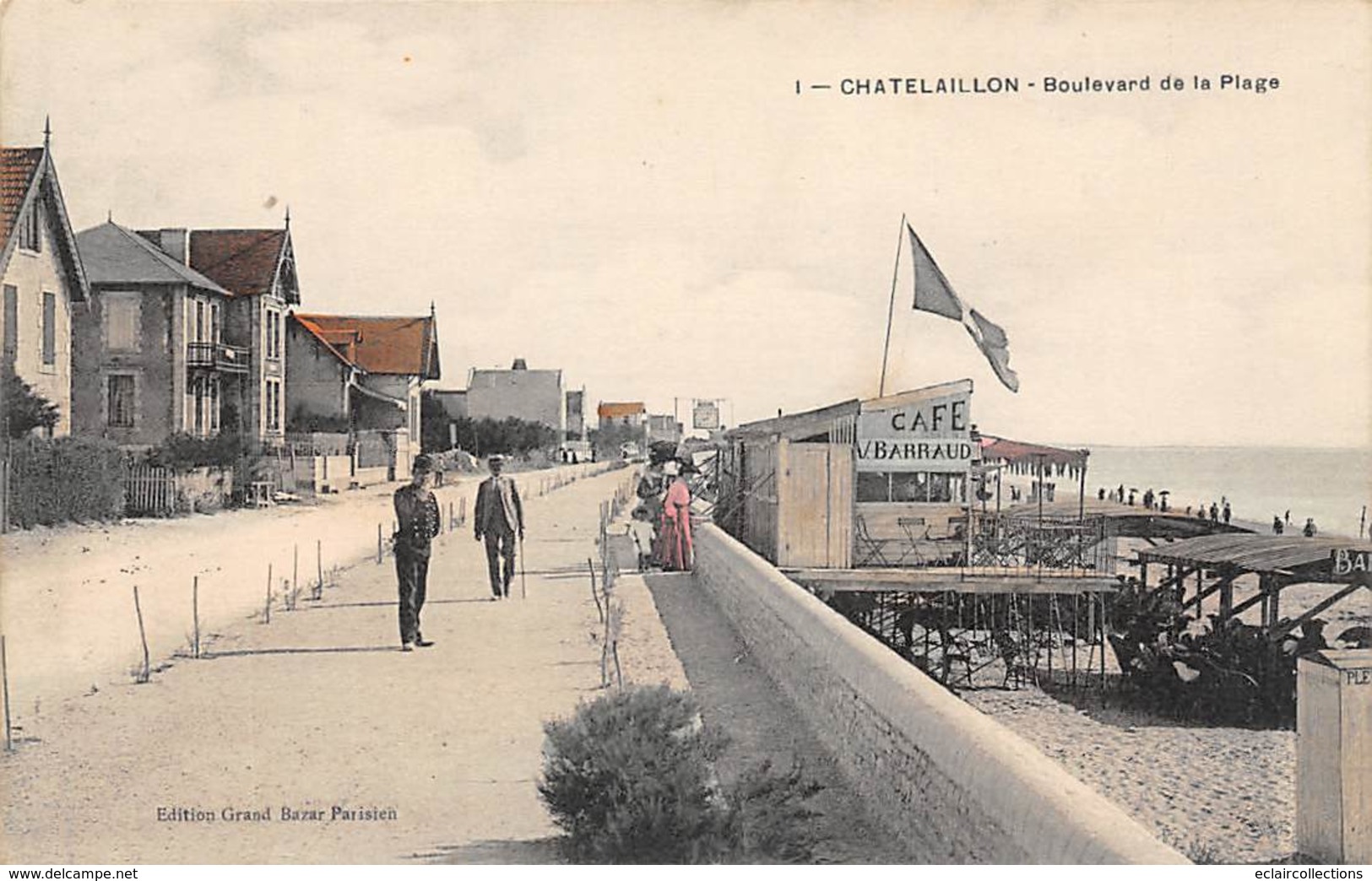 Chatelaillon        17        Boulevard De La Plage. Café Barraud        (voir Scan) - Châtelaillon-Plage