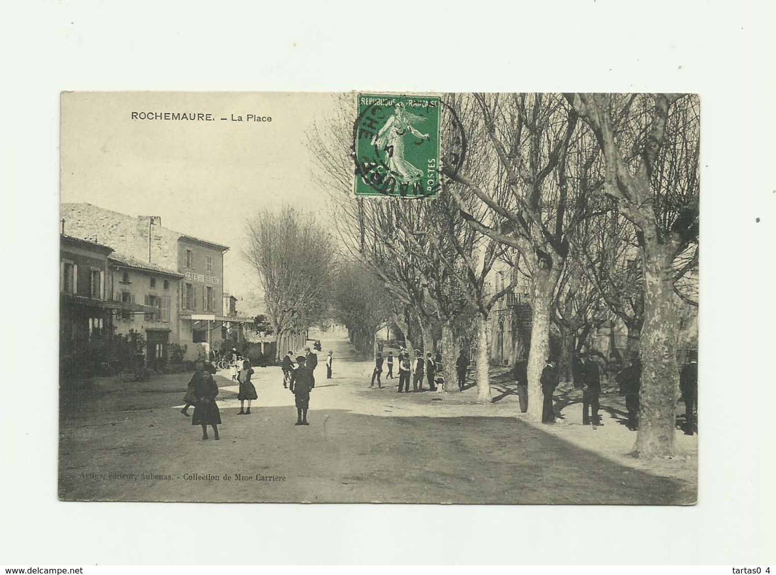 07 - ROCHEMAURE - La Place Animée Bon état - Rochemaure