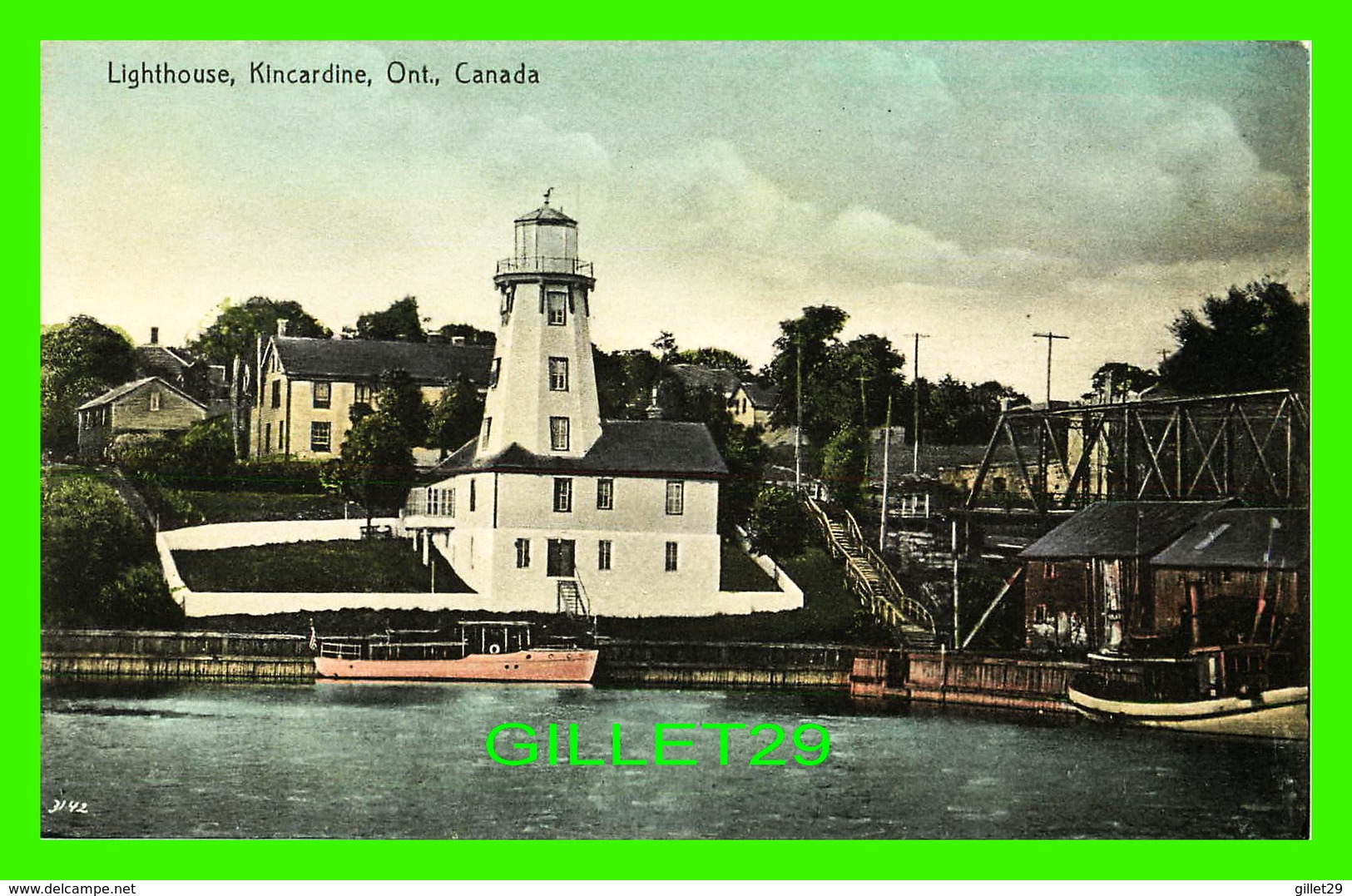 KINCARDINE, ONTARIO - LIGHTHOUSE - 3/4 BACK - EDITION J. E. EVANS - - Peterborough