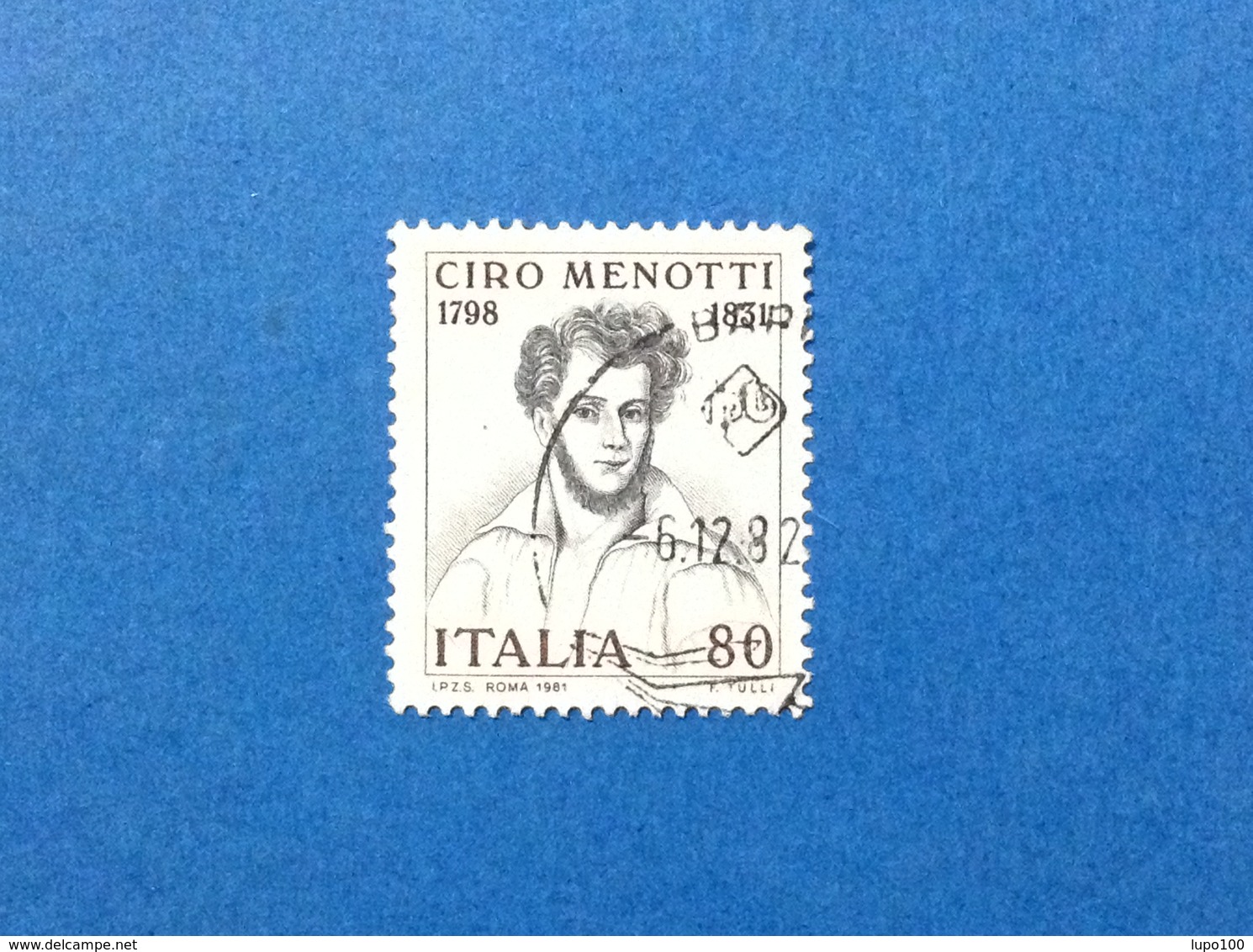 1981 ITALIA CIRO MENOTTI PATRIOTA FRANCOBOLLO USATO STAMP USED - 1981-90: Usati