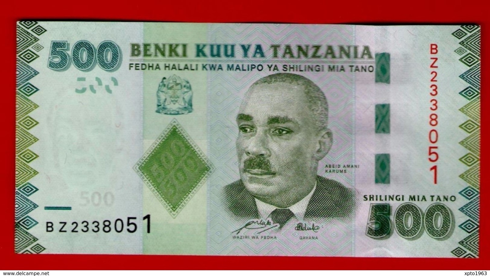 TANZANIA - Tanzanie 500 SHILINGI ND (2010) - Pick 40 NEUF - UNC - Tanzanie