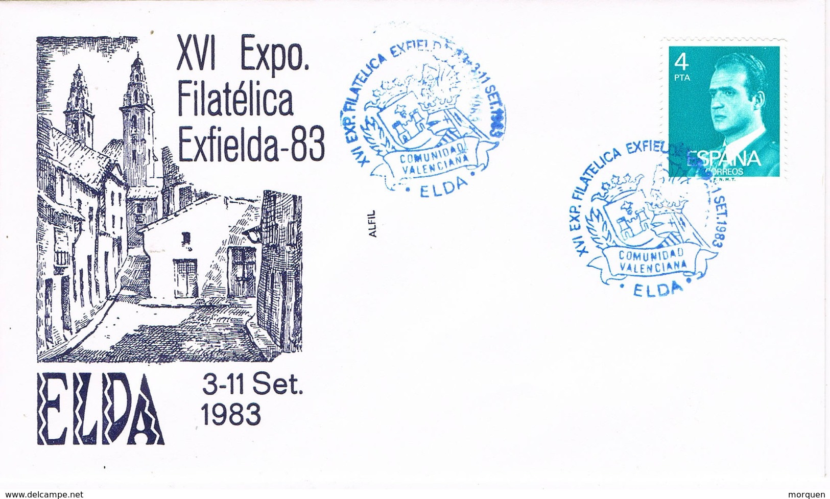 34984. Carta Exposicion ELDA (Alicante) 1983. EXFIELDA 83 - Cartas & Documentos