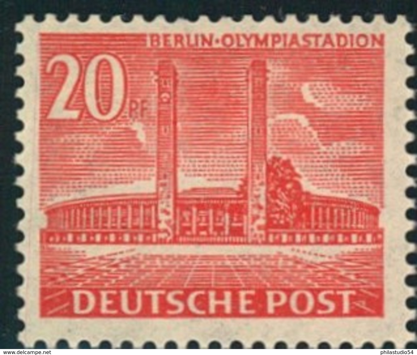 Mi.-Nr. 113, 20 Pfg. Bauten-Ergänzungswert Postfrisch - Unused Stamps