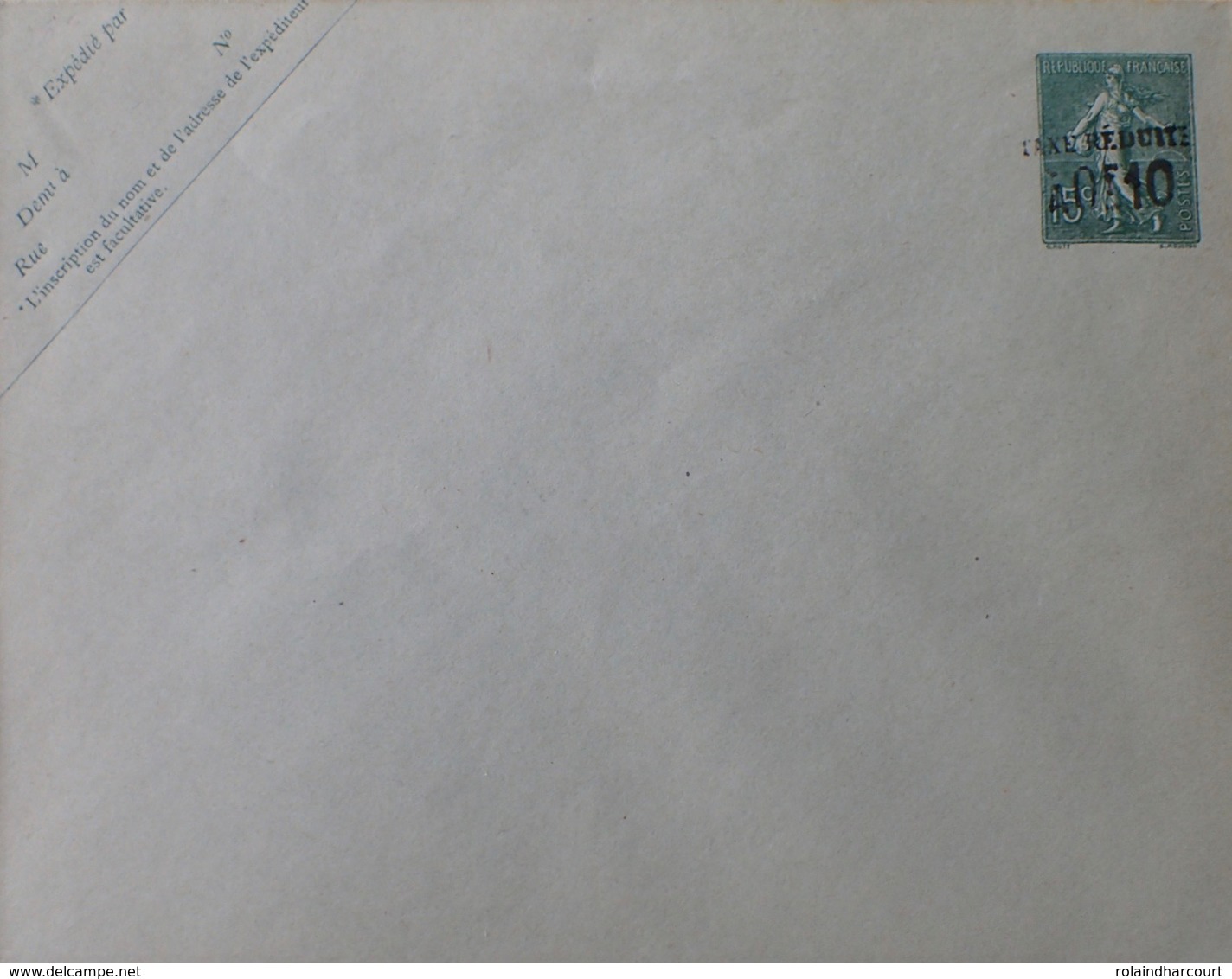 R1934/279 - 1904 - ENTIER POSTAL Sur ✉️ - TYPE SEMEUSE SUR FOND LIGNEE Avec SURCHARGE - N°130-E3 (411) - Overprinted Covers (before 1995)