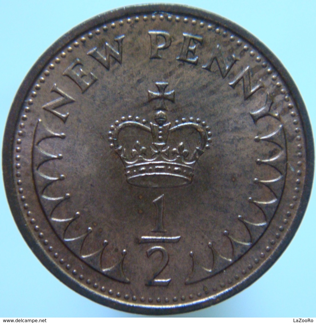 LaZooRo: Great Britain 1/2 Penny 1971 UNC - 1/2 Penny & 1/2 New Penny