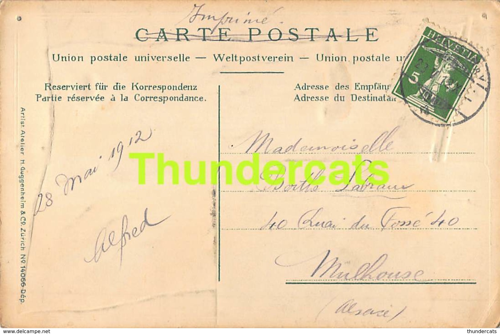 CPA CARTE EN RELIEF GAUFREE WAADT VAUD LIBERTE ET PATRIE COSSONAY VUE GENERALE - Cossonay