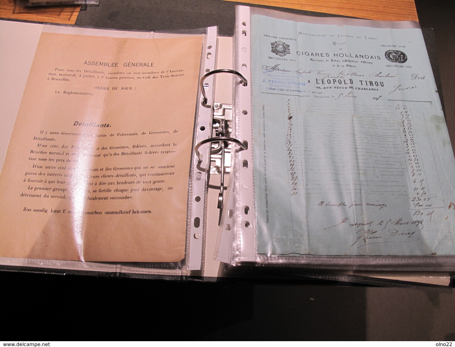 CHARLEROI - MANUFACTURE DE TABACS TIROU-DIRICK- Environ 250 Documents De L'usine De 1897 à 1966- Rapports,bilans,tarifs - Documents Historiques