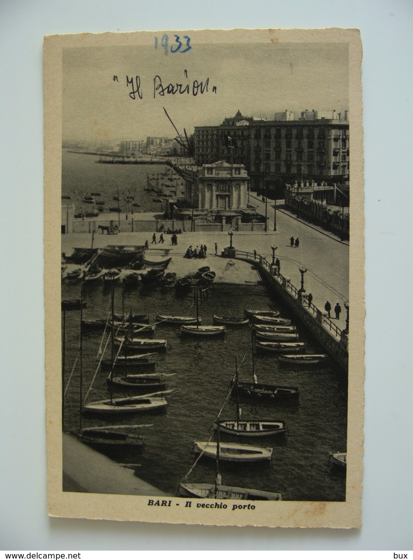 BARI IL VECCHIO PORTO   BARION   PUGLIA  VIAGGIATA COME DA FOTO FORMATO  PICCOLO - Altamura