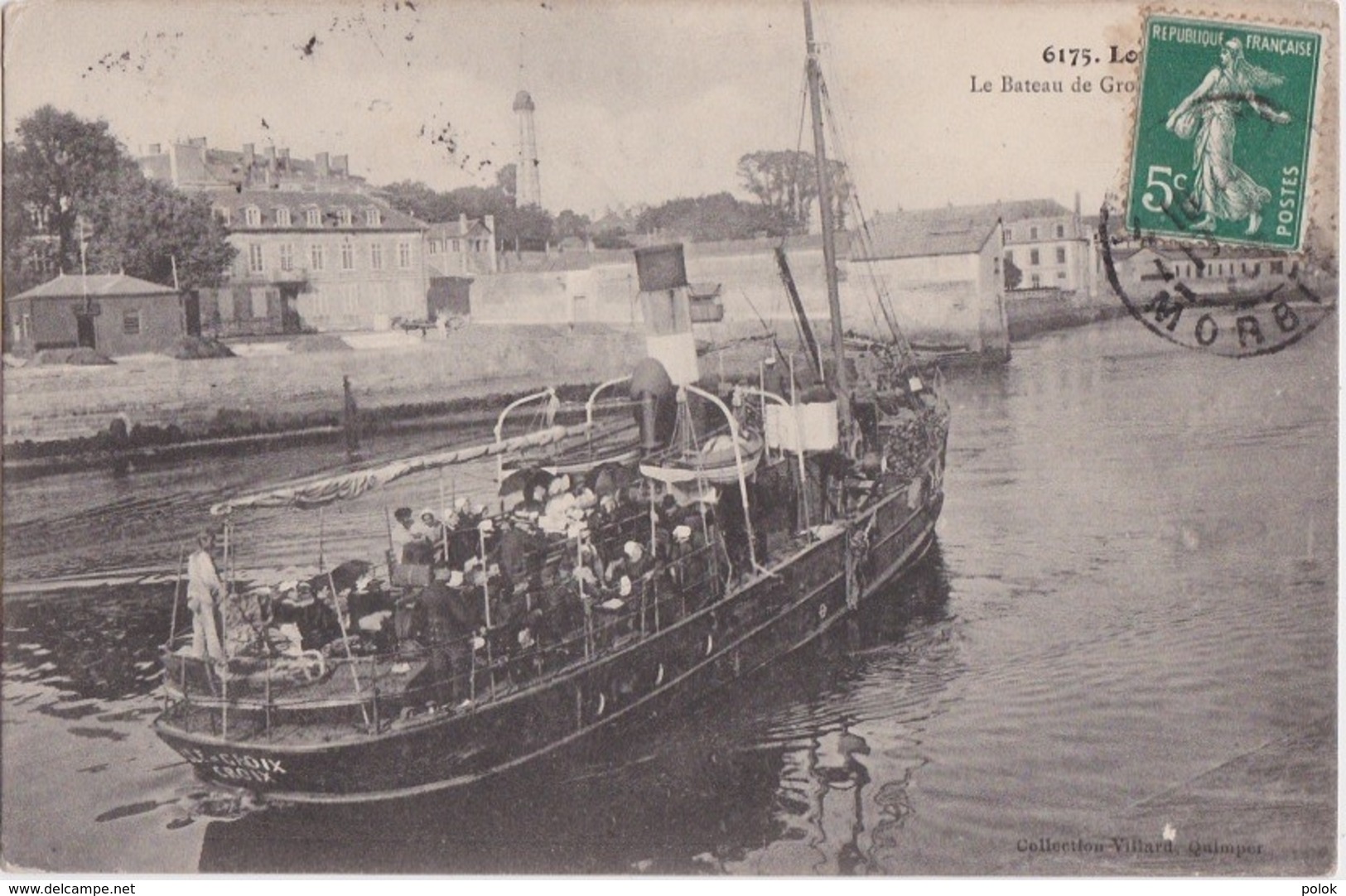 Bv - Pas Courante Cpa LORIENT - Le Bateau De Groix En Partance - Lorient