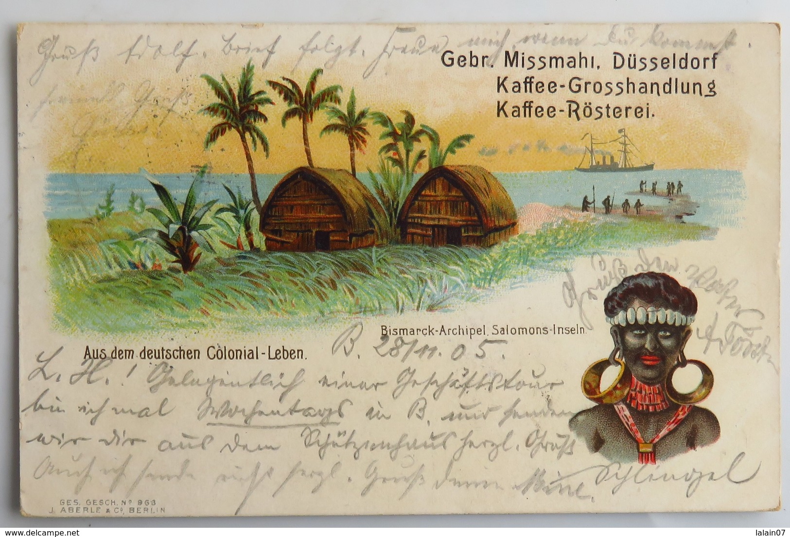 C. P. A. : Bismark Archipel, Salomons Inseln,  Dem Deutschen Colonial Leben, Kaffee, In 1905 - Solomon Islands