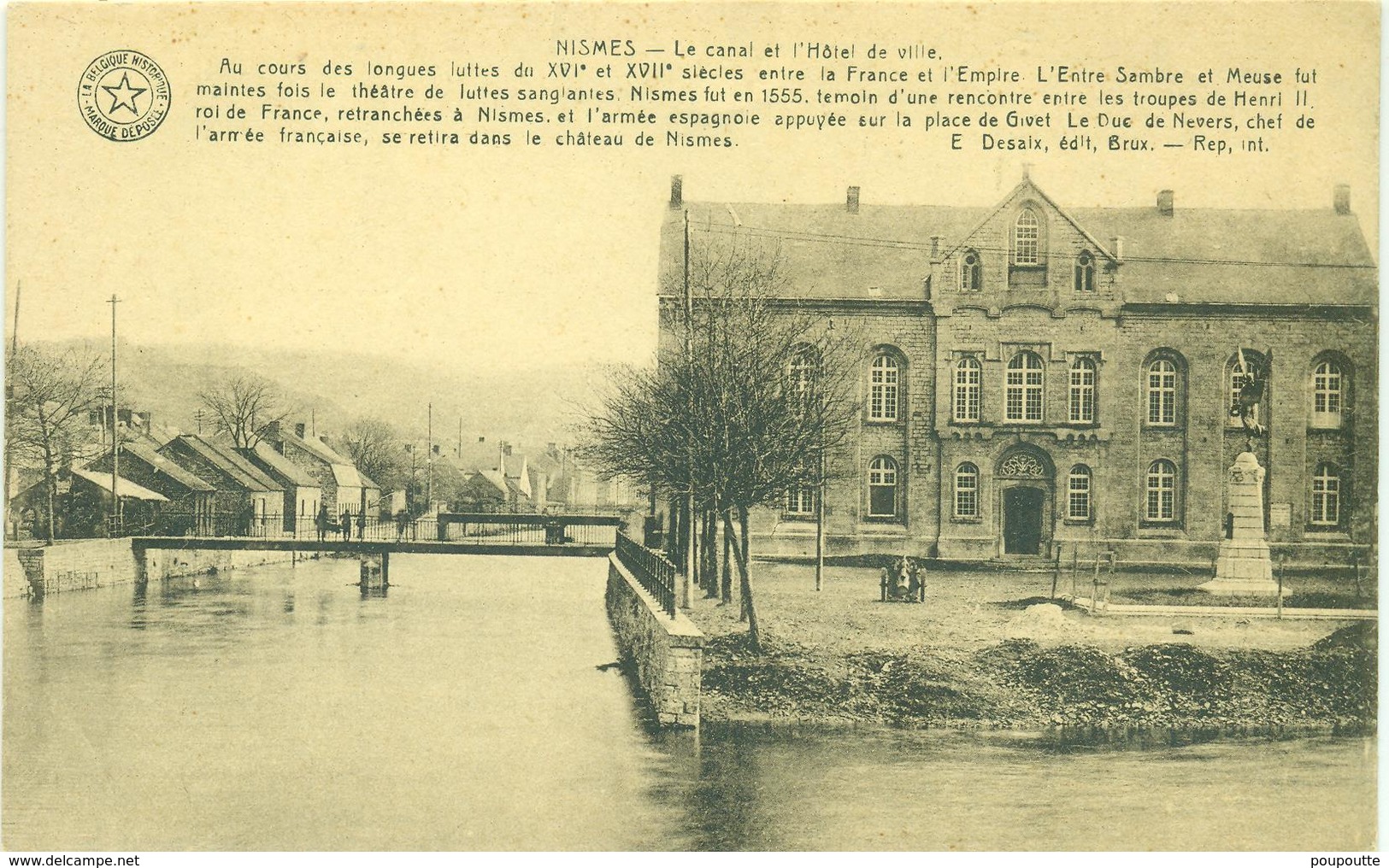 NISMES. Le Canal Et L' Hôtel De Ville. - Viroinval