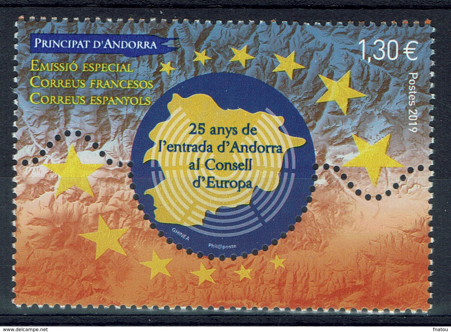 Andorra (French Adm.), Council Of Europe, 2019, MNH VF - Unused Stamps