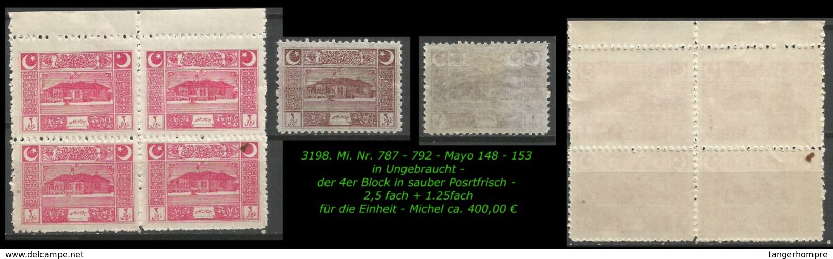 EARLY OTTOMAN SPECIALIZED FOR SPECIALIST, SEE...Mi. Nr. 787 - 792 - In Ungebraucht + Postfrisch - Ungebraucht