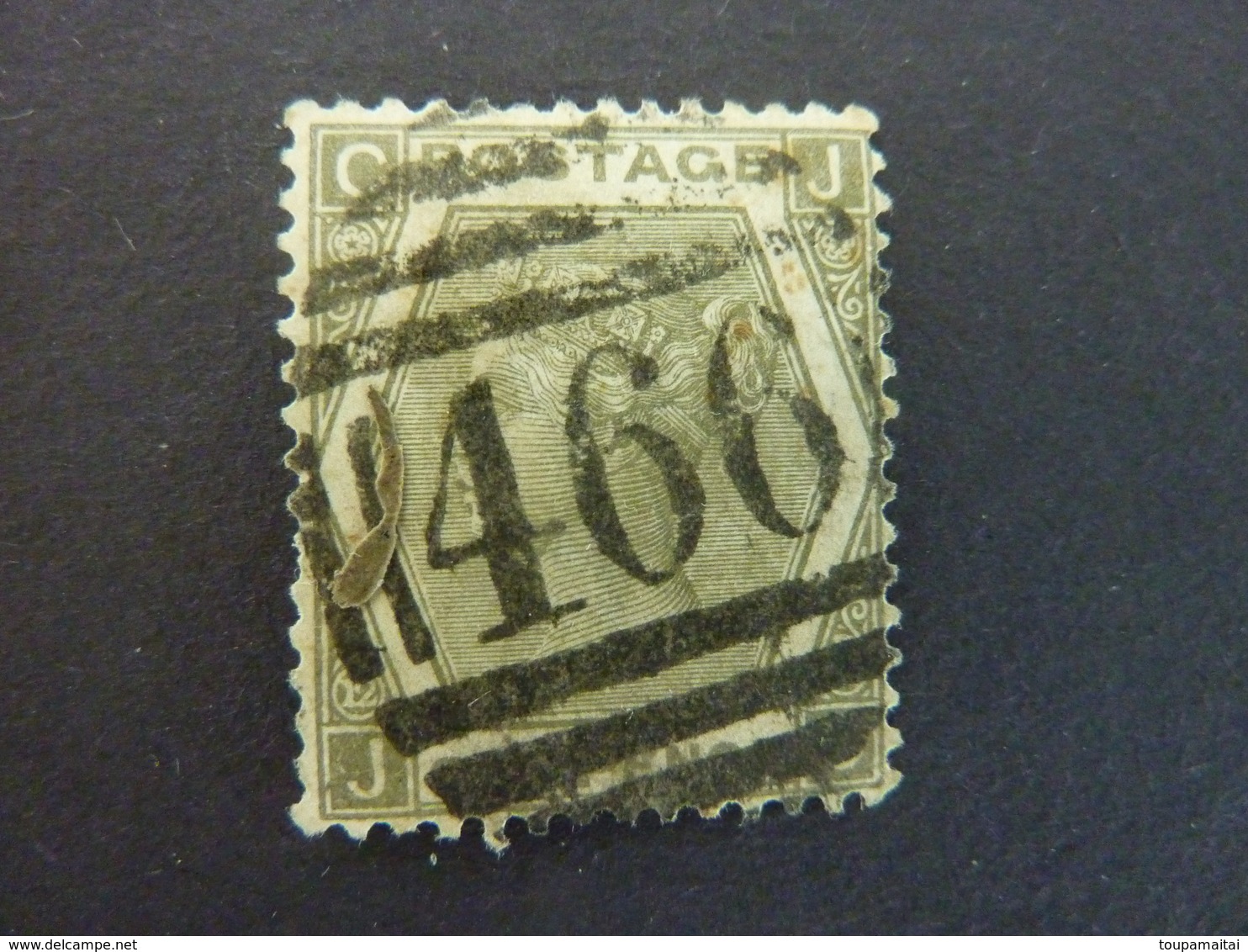 GRANDE BRETAGNE, Année 1872-73, YT N° 48 Planche 12 Gris Olive, Oblitéré (cote 150 EUR) - Used Stamps