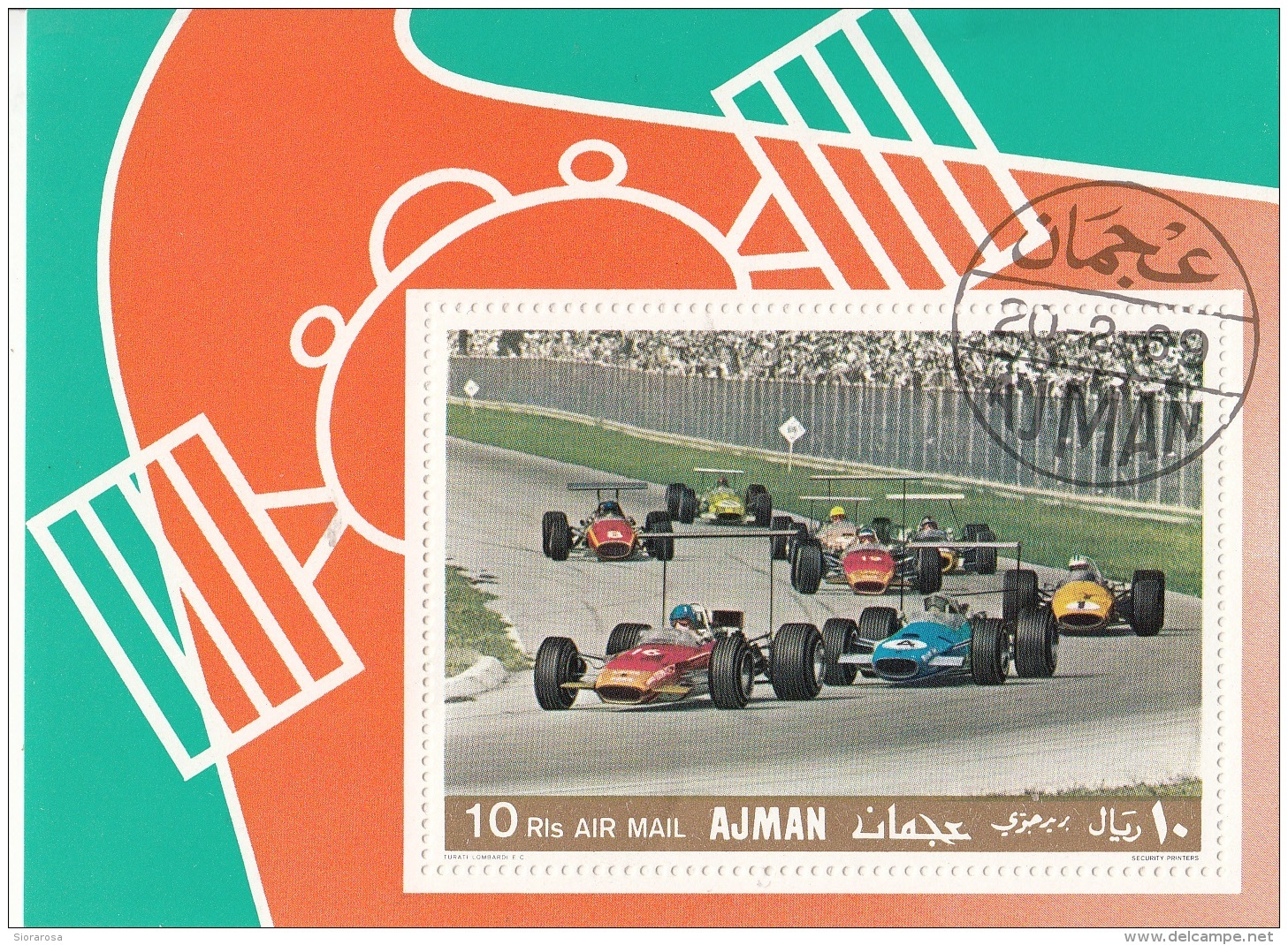 Ajman 1969 Bf. 91A Car Racing - Automobilismo Formula 1 Perf. - Ajman