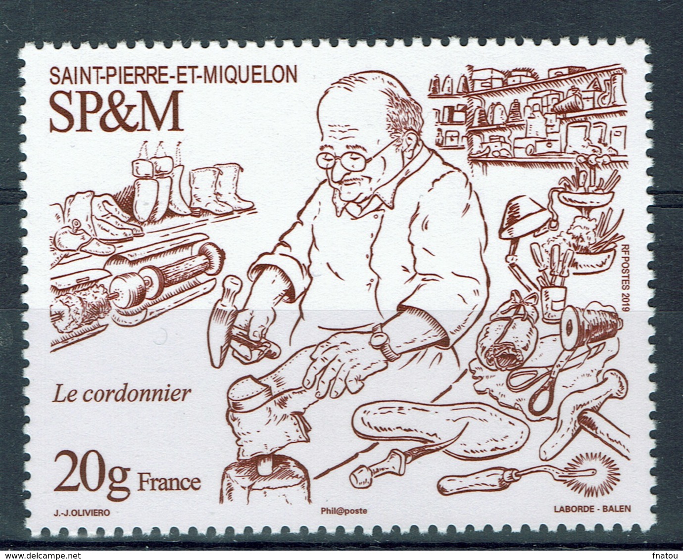 Saint Pierre And Miquelon, The Shoemaker, 2019, MNH VF - Nuovi