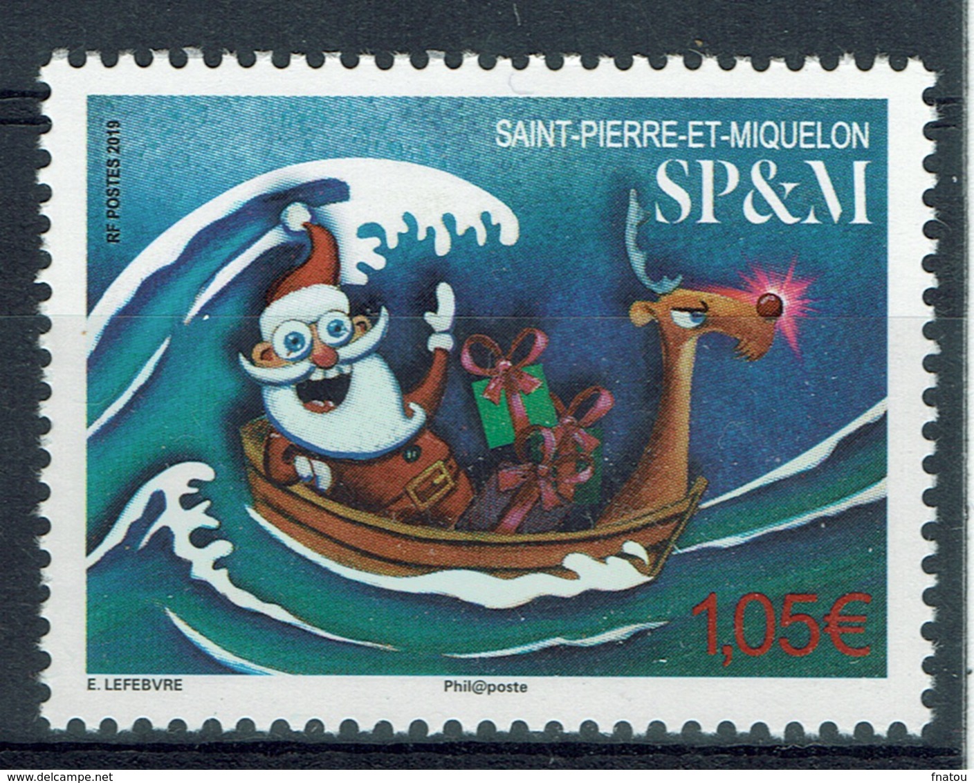 Saint Pierre And Miquelon, Christmas, 2019, MNH VF - Unused Stamps