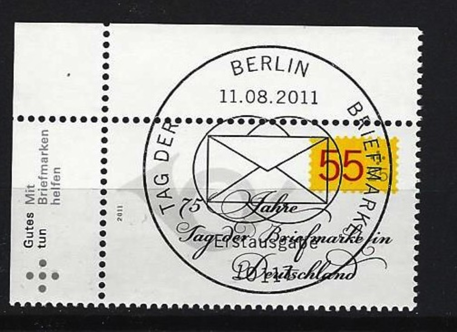 BUND Mi-Nr. 2882 Linkes, Oberes Eckrandstück Tag Der Briefmarke Gestempelt - Gebraucht