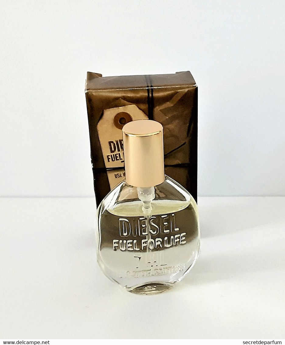 Miniatures De Parfum  FUEL FOR LIFE  Pour HOMME De DIESEL   EDT    7 Ml  + Boite - Miniatures Hommes (avec Boite)