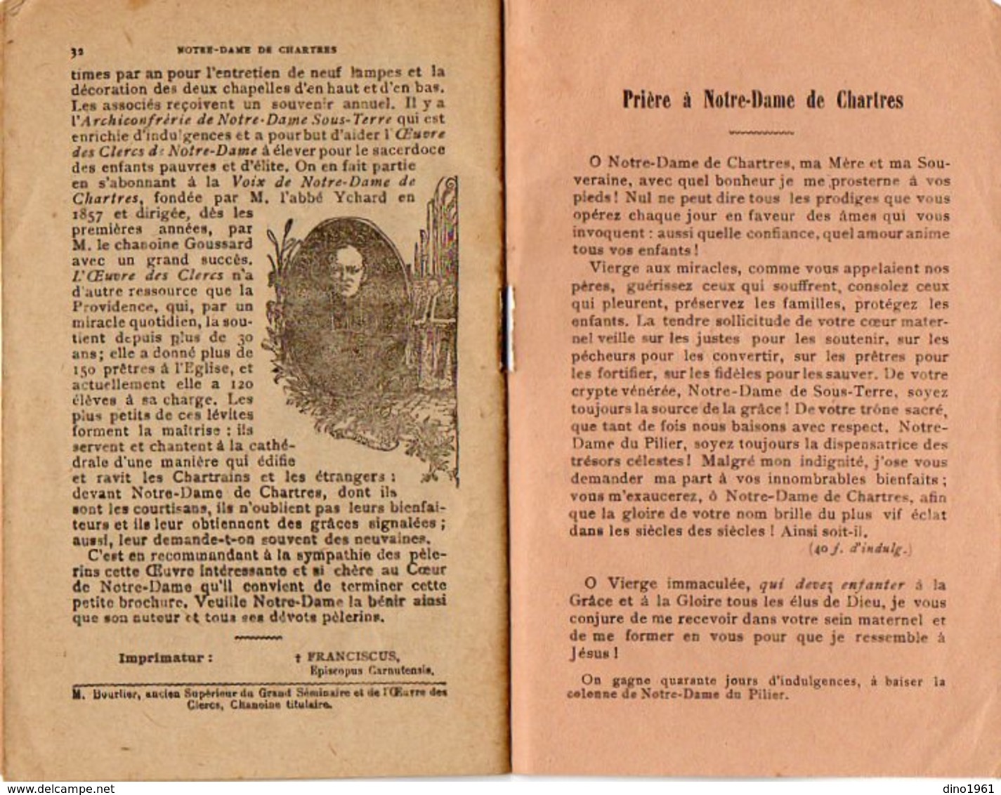VP16.357 - Petite Brochure - Notre Dame De CHARTRES - Editions F. PAILLART à ABBEVILLE - Religion