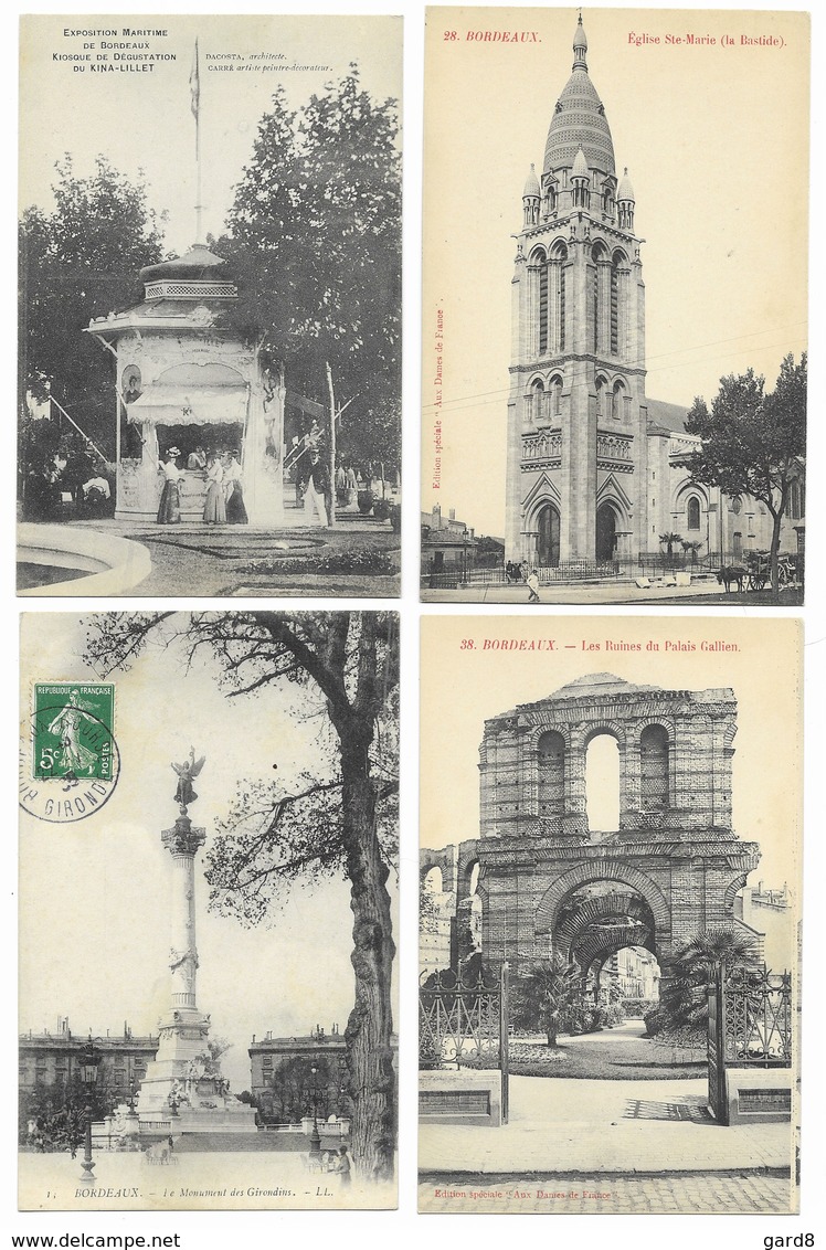 Lot De 4 Cartes De Bordeaux  (33) - Bordeaux