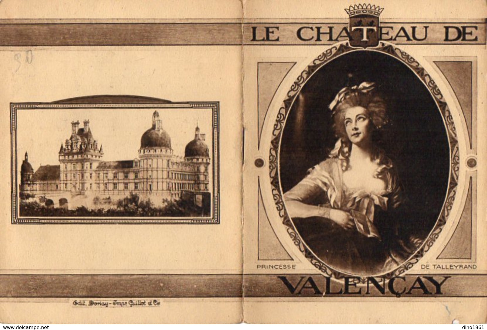 VP16.358 - Petite Brochure - Le Château De VALENCAY ¨ Pricesse De TALLEYRAND ¨ - Geschichte