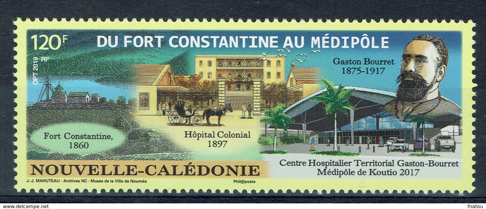 New Caledonia, Fort Constantine, Médipôle, 2019, MNH VF - Unused Stamps