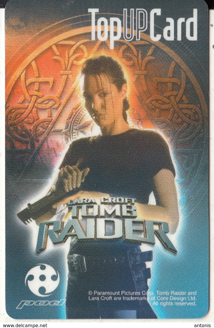 SINGAPORE - Lara Croft Tomb Raider, SingTel Prepaid Card $25, Exp.date 11/11/02, Used - Singapore