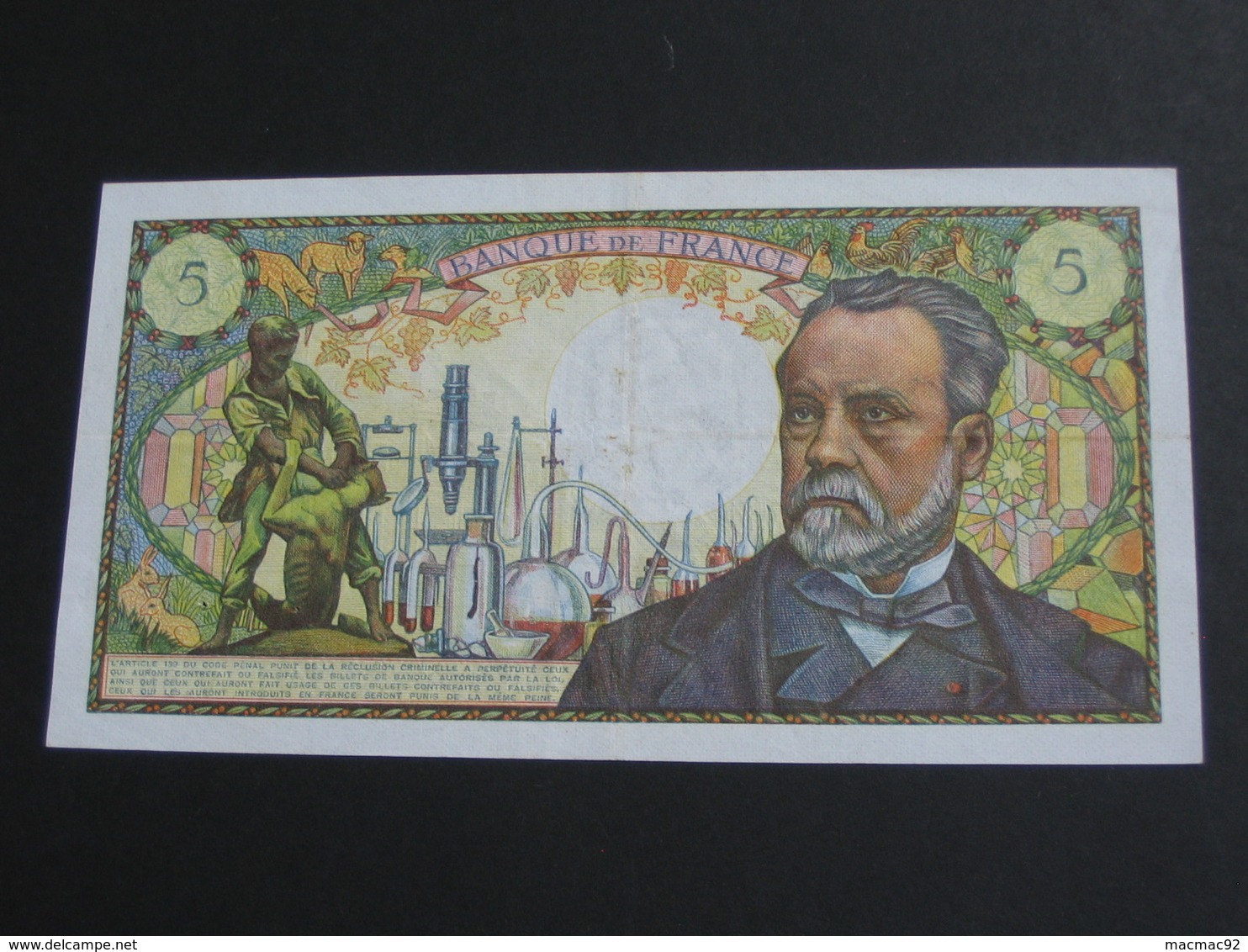 5 Cinq Francs Pasteur - 5-6-1969    **** EN ACHAT IMMEDIAT **** - 5 F 1966-1970 ''Pasteur''