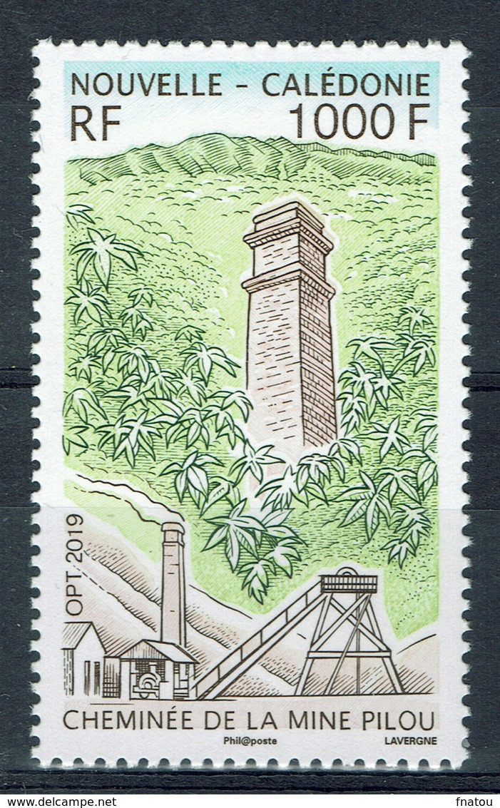 New Caledonia, Chimney Of The Mine Pilou, 2019, MNH VF - Unused Stamps