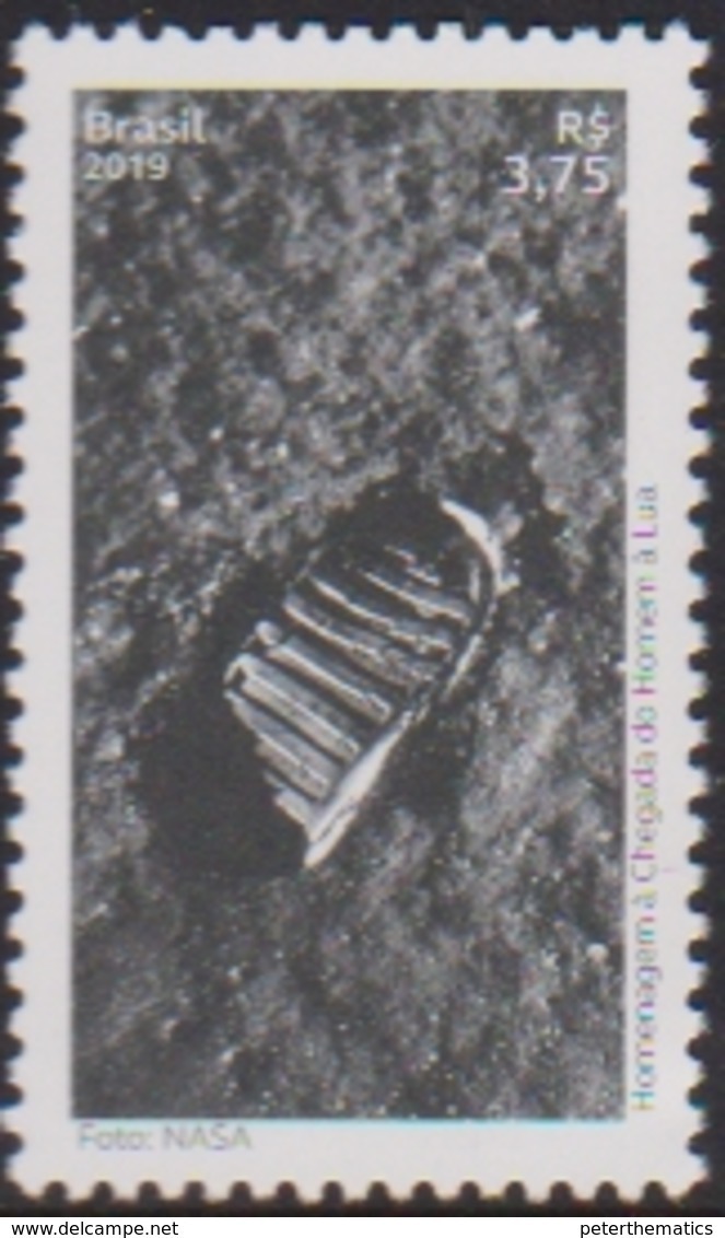 BRAZIL, 2019,  MNH, MOON LANDING, SPACE, 1v - América Del Sur