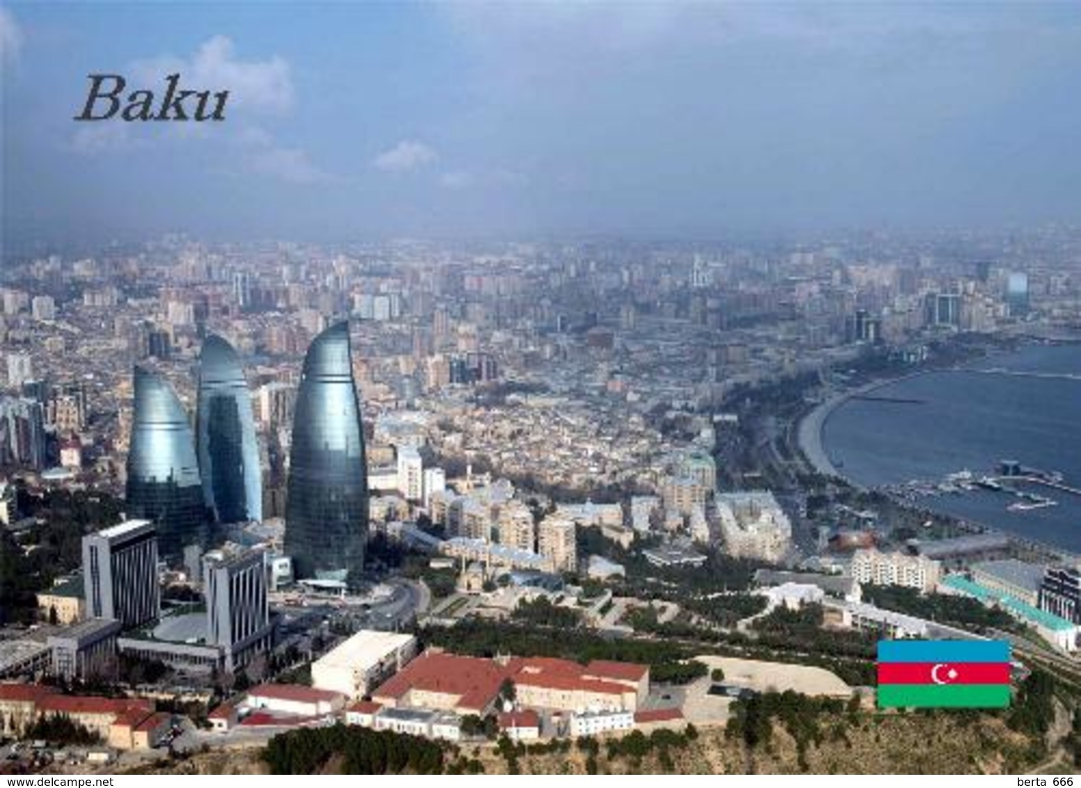 Azerbaijan Baku Flame Towers New Postcard Aserbaidschan AK - Aserbaidschan