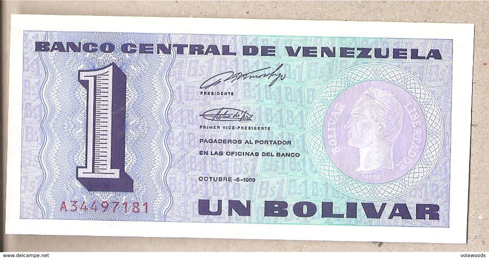 Venezuela - Banconota Non Circolata FdS Da 1 Bolivar P-68 - 1989 #19 - Venezuela