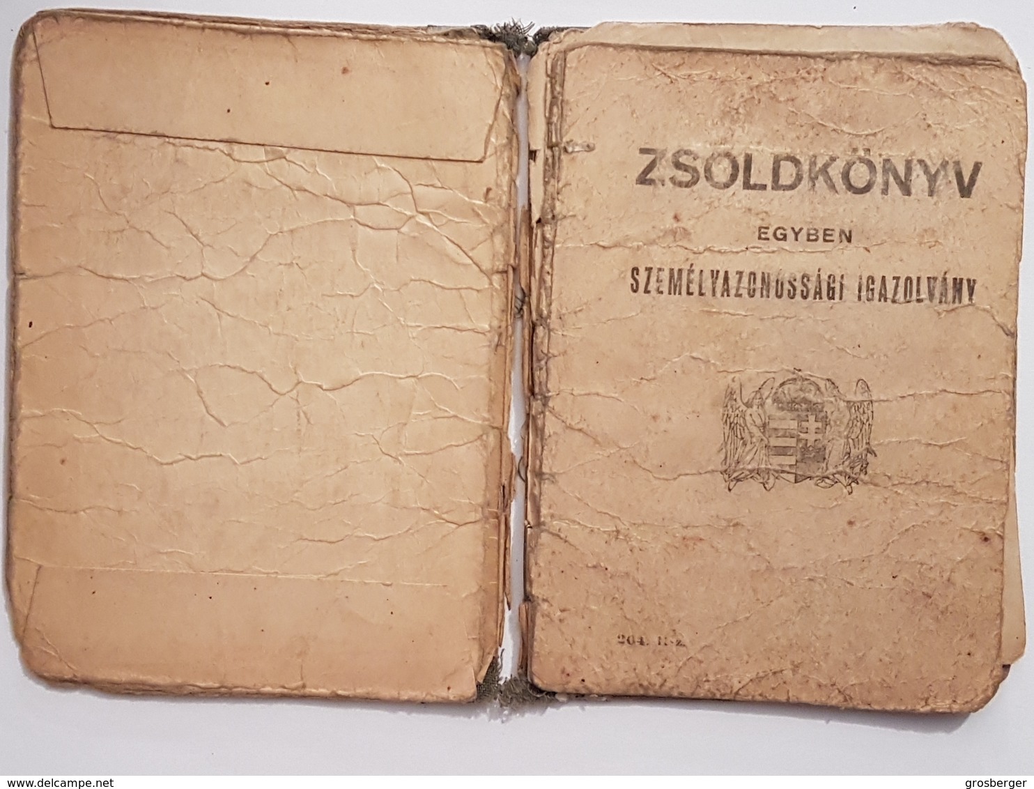 Judaica WW2 WWII Hungary Jewish Pay & Id Book 1943 Judaika Juive Juif - Documenti Storici