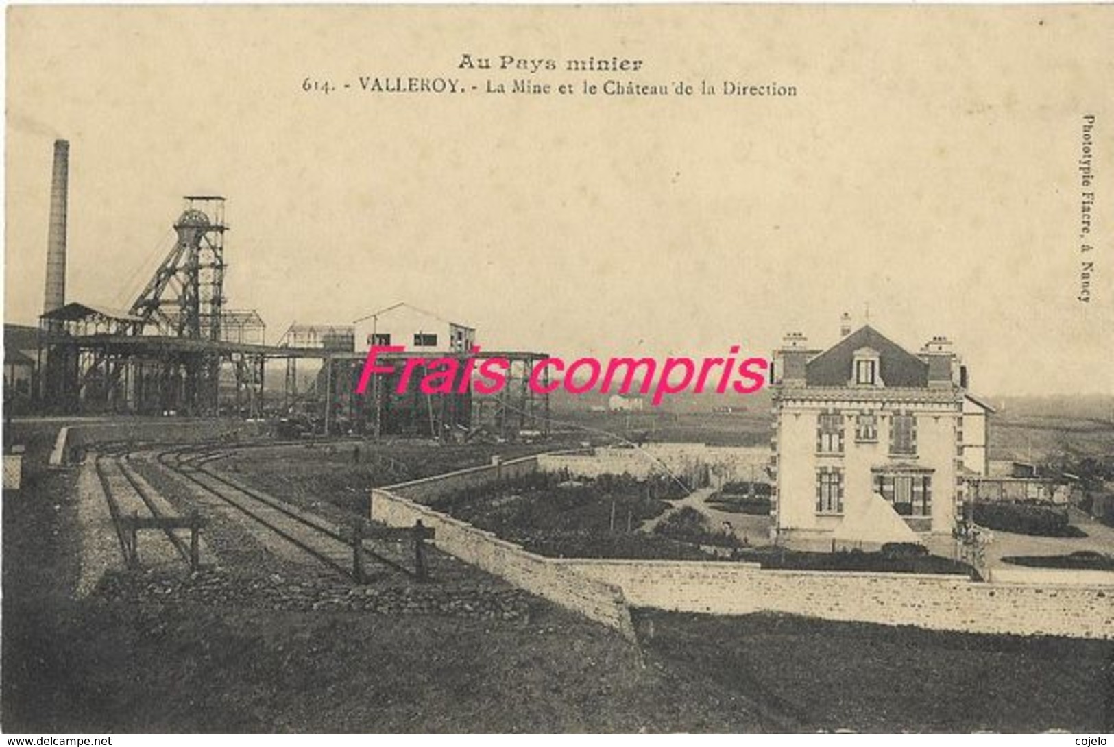 54 - Valleroy - La Mine Et Le Château De La Direction - 1919 - Autres & Non Classés