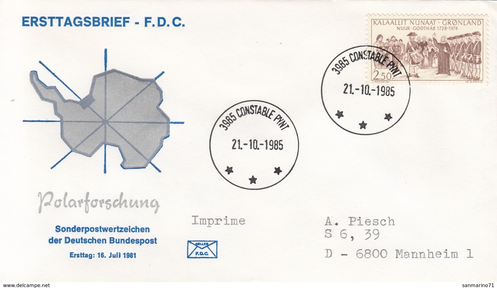 GREENLAND Cover 1 - Lettres & Documents