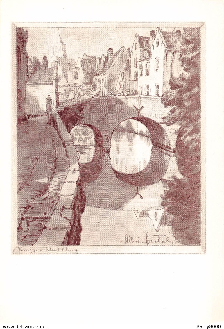 Illustratoren Brugge Bruges Sleutelbrug Albert Goethals  Achterzijde N.V. Suiker G. LEBBE Oostkamp Ons Tehuis Barry 3428 - Autres & Non Classés