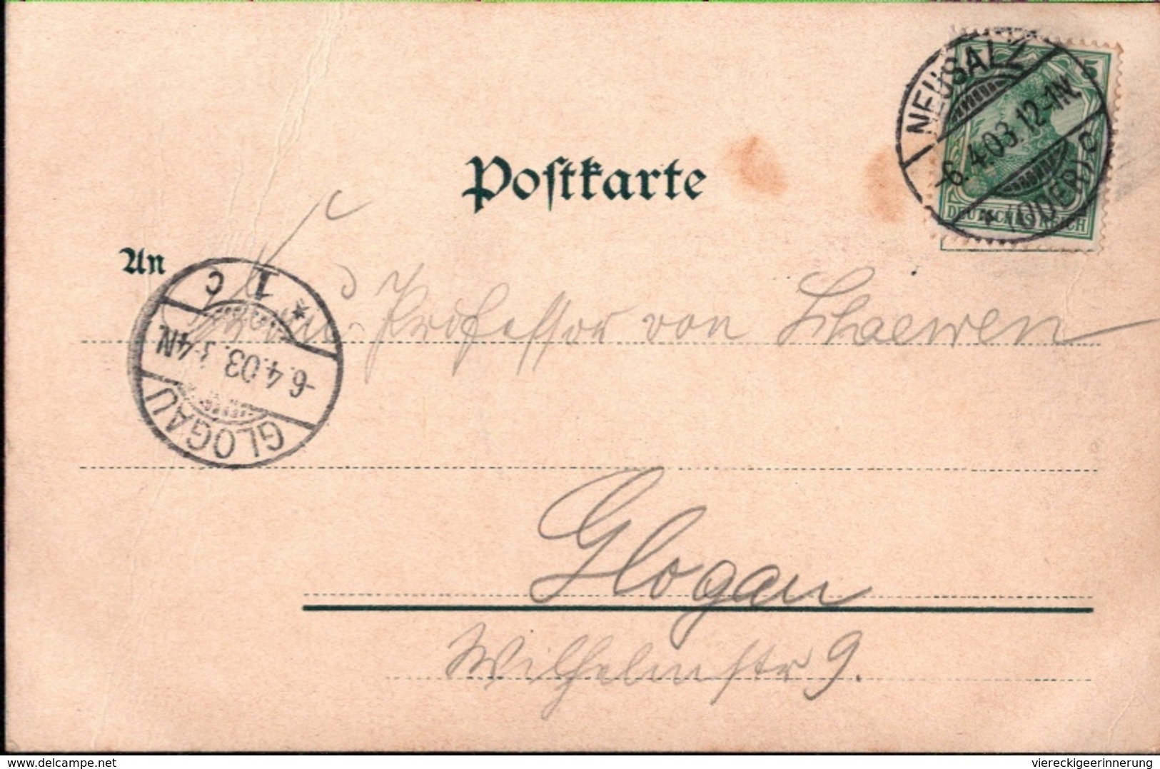 ! Alte Ansichtskarte Neusalz An Der Oder, Markt, 1903 - Poland