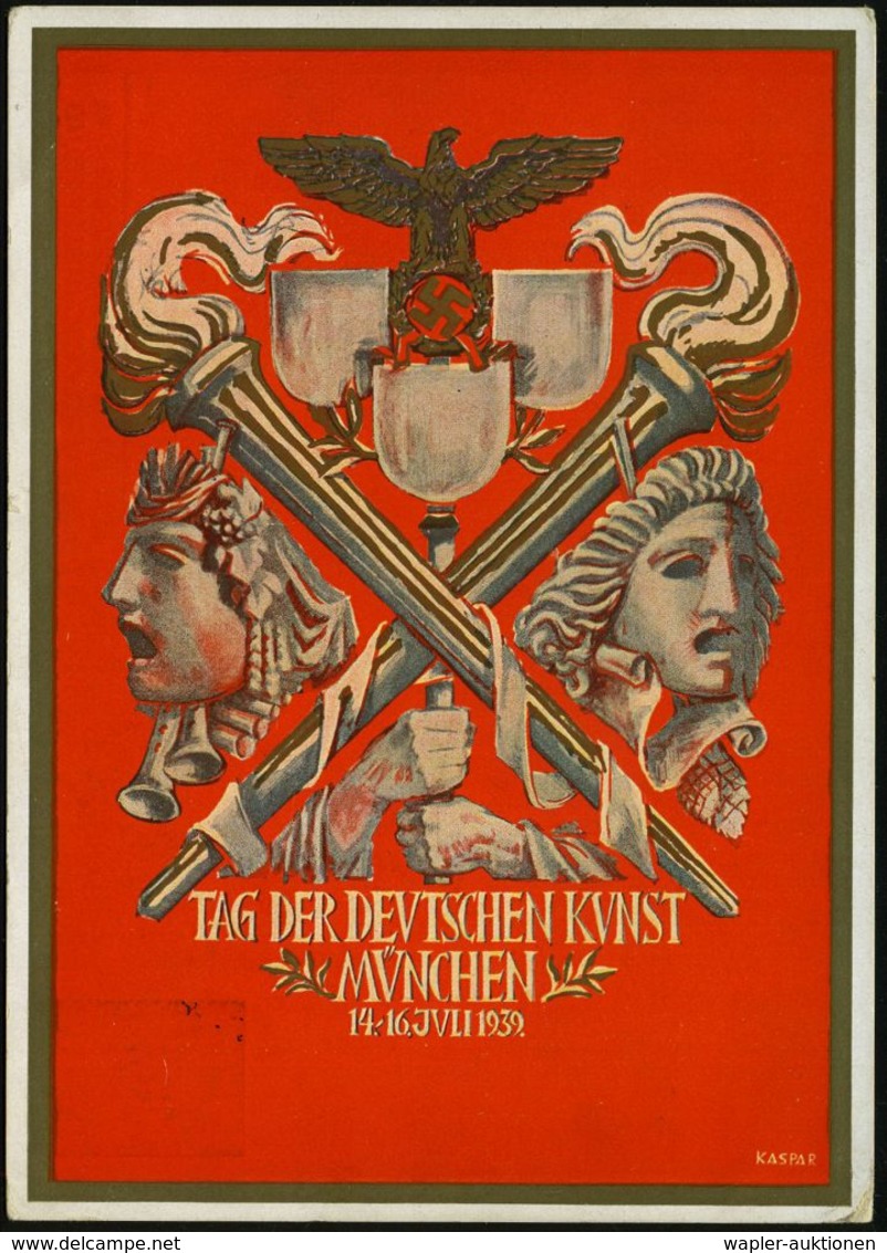 GRIECHISCHE & RÖMISCHE MYTHOLOGIE : MÜNCHEN/ HDB/ TAG DER DEUTSCHEN KUNST MCMXXXIX 1939 (16.7.) SSt Mit Röm. Jahreszahl  - Mythology