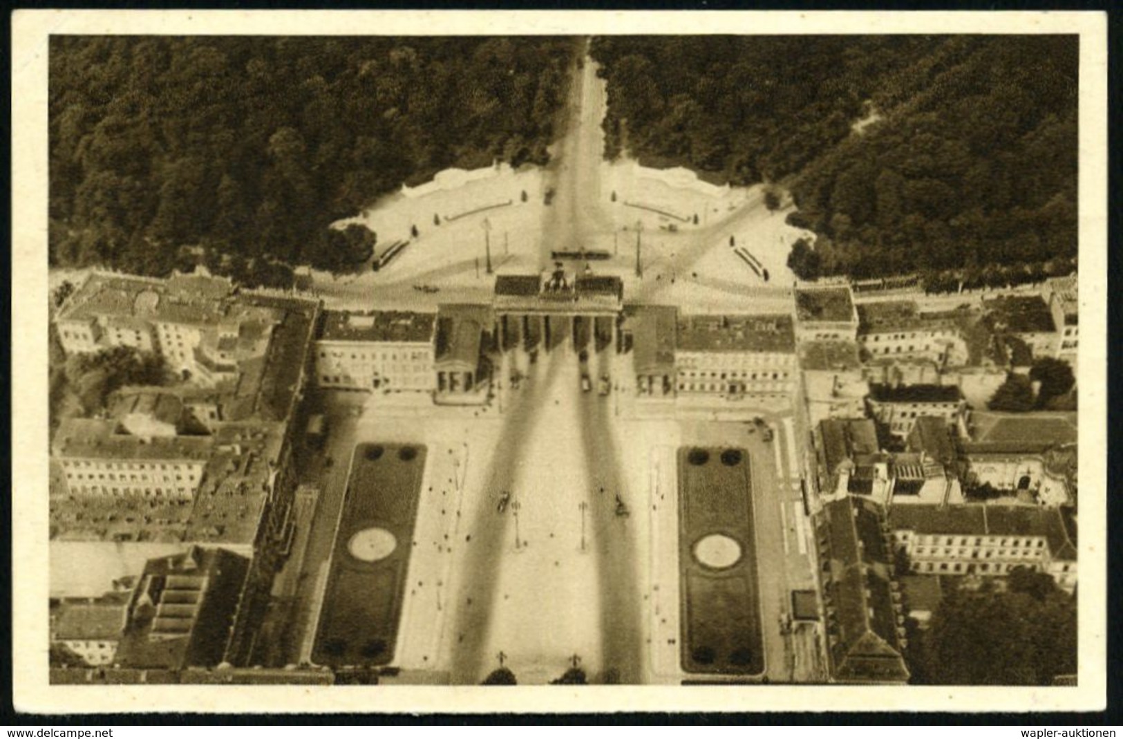 BERÜHMTE BAUWERKE & MONUMENTE : Berlin 1934 6 Pf. BiP WHW-Lotterie, Grün: Berlin, Pariser Platz Mit Liebermannhaus, Bran - Monuments