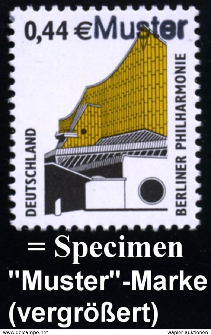 BERÜHMTE BAUWERKE & MONUMENTE : B.R.D. 2002 (Dez.) Bauwerke, 44 C. Philharmonie (Berlin), 45 C. Tönninger Packhaus U. 55 - Monuments