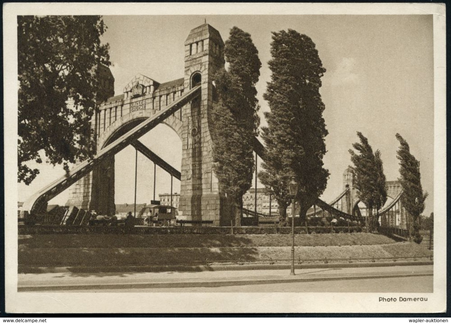 BRÜCKEN : Breslau 1937 PP 6 Pf. Hindenburg, Grün: 12. Deutsches Sängerbundesfest = Kaiser-Brücke , Ungebr. (Frech.PP 127 - Bridges