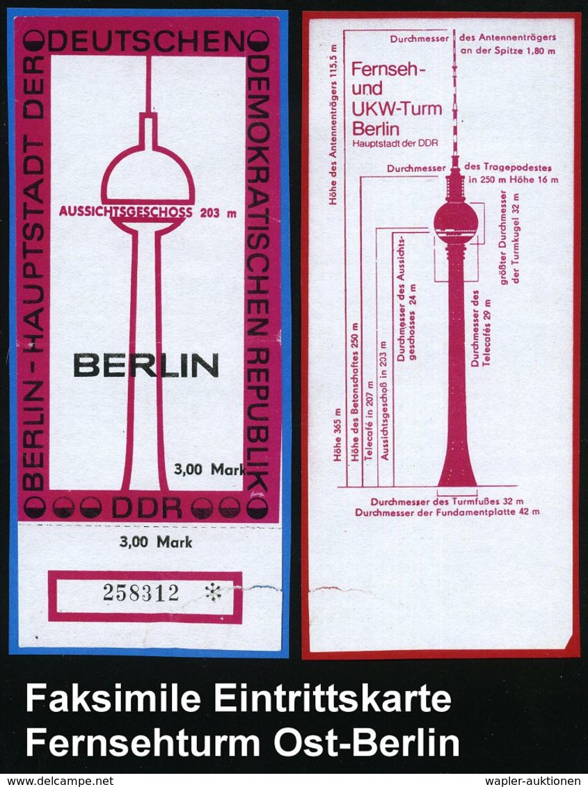 TÜRME : 1020 BERLIN 20/ FERNSEH-U.UKW-TURM/ 1969/ 1989/ IN/ BERLIN/ HAUPTSTADT DER DDR 1990 (31.8.) Seltener Jubil.-HWSt - Monuments