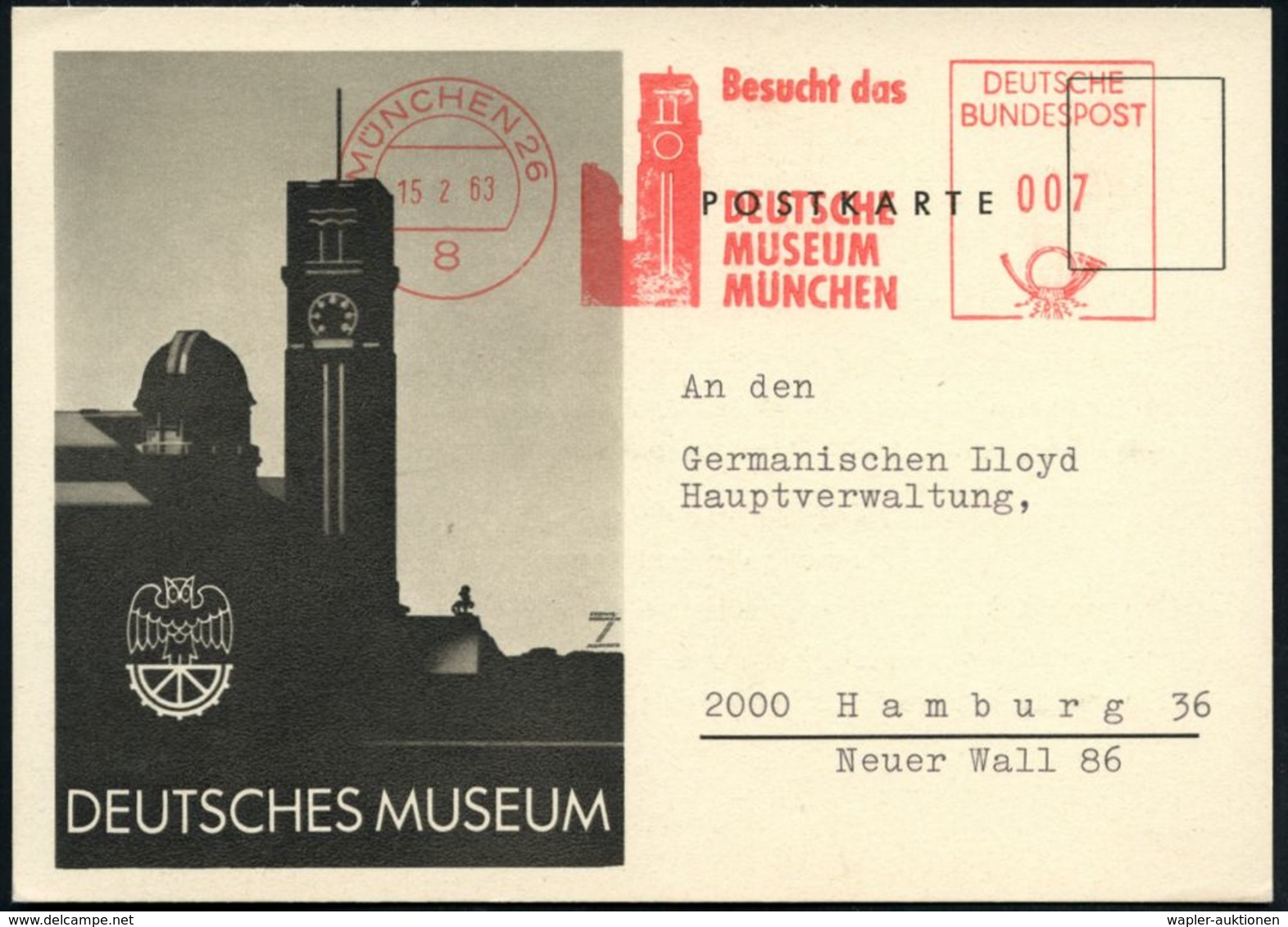 ASTRONOMIE / OBSERVATORIEN / PLANETARIEN : 8 MÜNCHEN 26/ Besucht Das/ DEUTSCHE/ MUSEUM.. 1977 AFS = Astronom. Observator - Astronomy