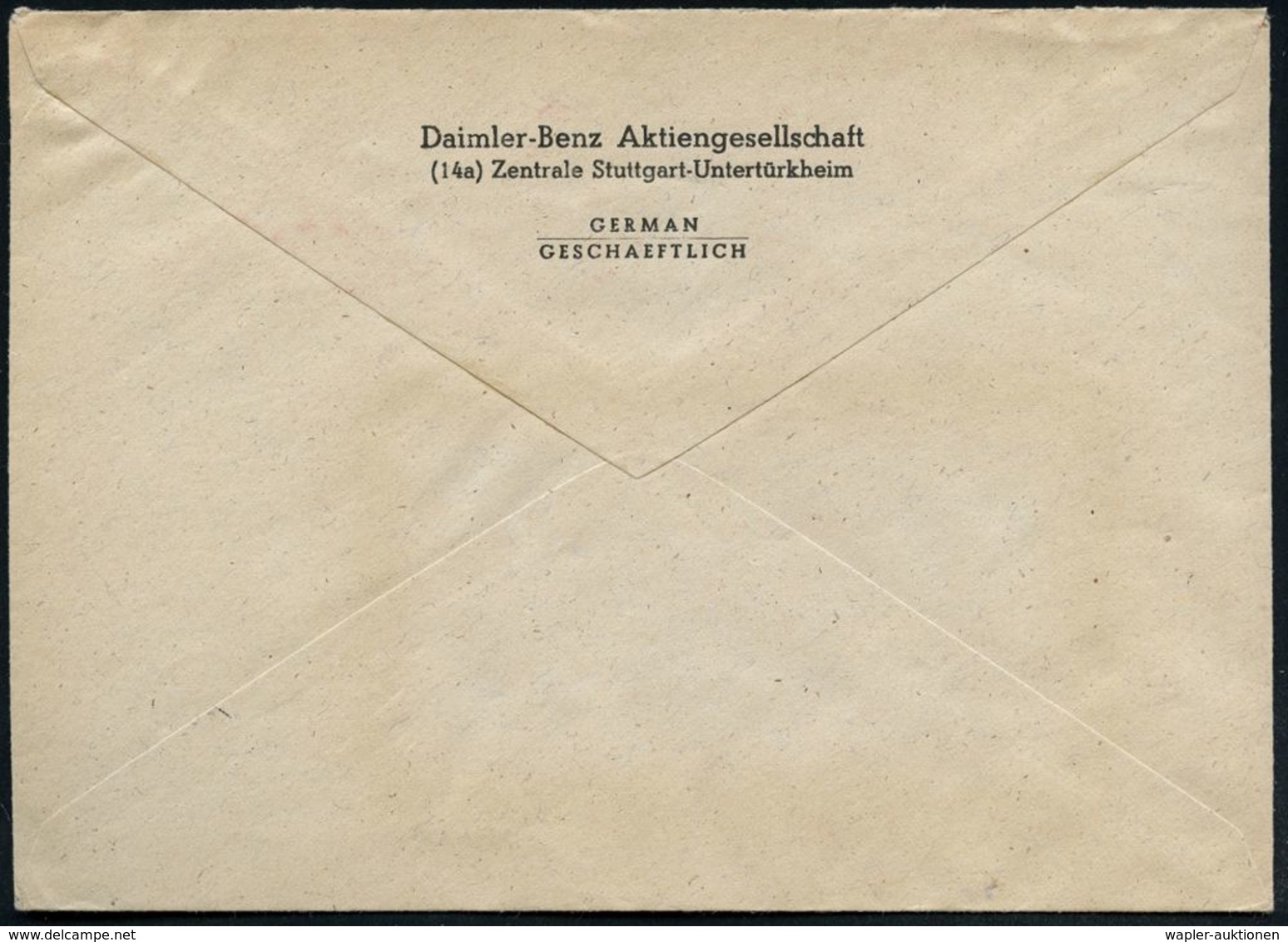 MERCEDES-BENZ  / DAIMLER BENZ : STUTTGART-UNTERTÜRKHEIM/ MERCEDES-BENZ 1946 (8.6.) AFS Mäanderrechteck "DEUTSCHES REICH" - Voitures